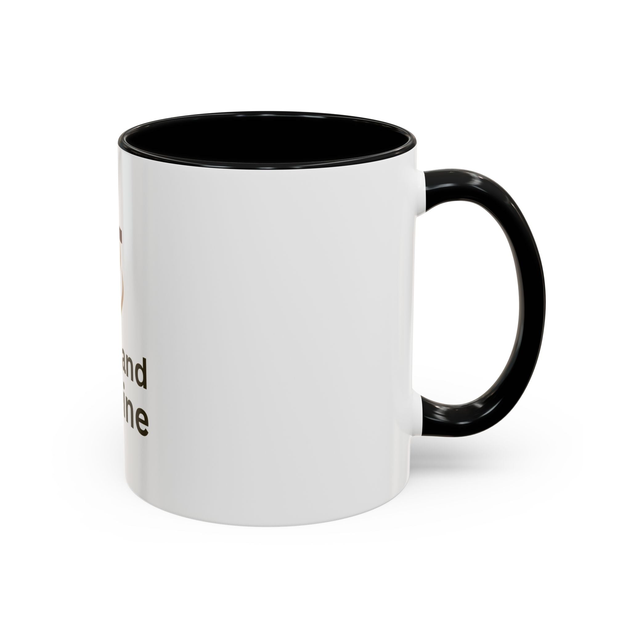 Faith and Caffeine Accent Coffee Mug — Christian Cross Coffee Cup (11/15 oz)