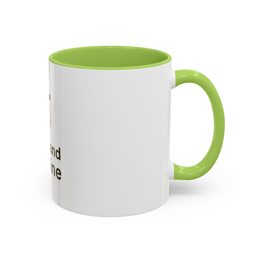 Faith and Caffeine Accent Coffee Mug — Christian Cross Coffee Cup (11/15 oz)