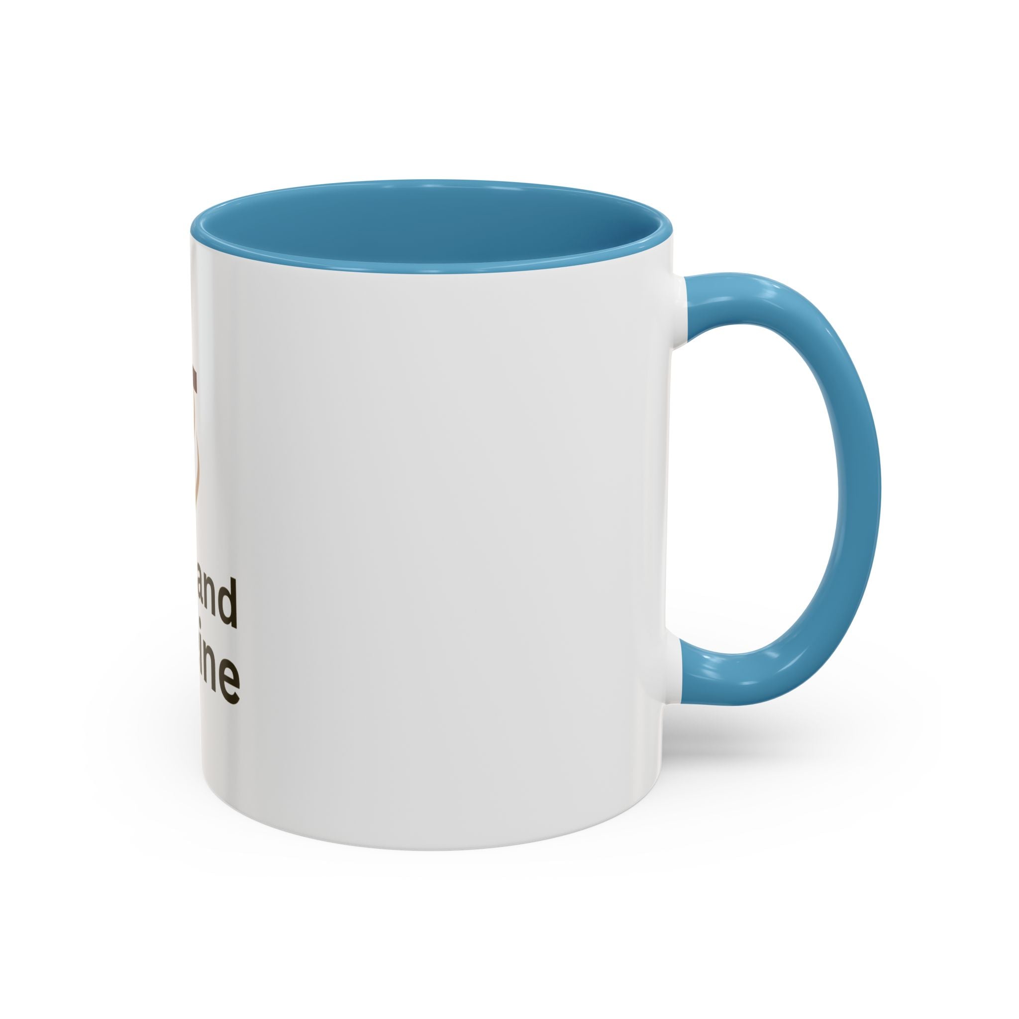 Faith and Caffeine Accent Coffee Mug — Christian Cross Coffee Cup (11/15 oz)