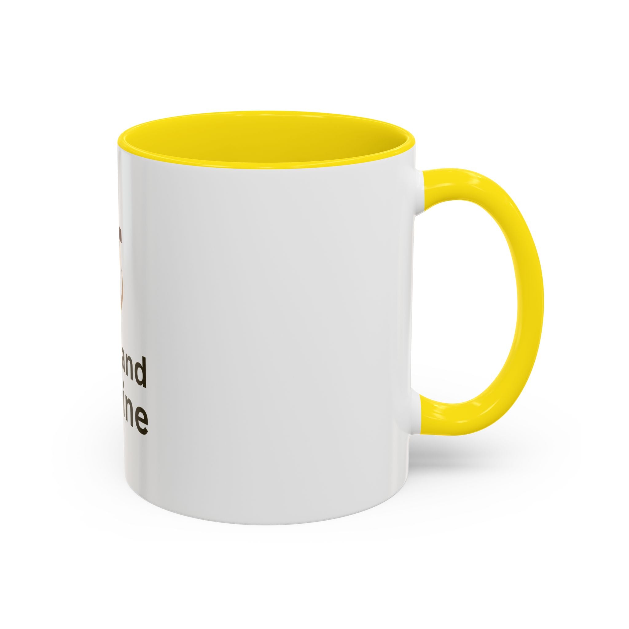 Faith and Caffeine Accent Coffee Mug — Christian Cross Coffee Cup (11/15 oz)