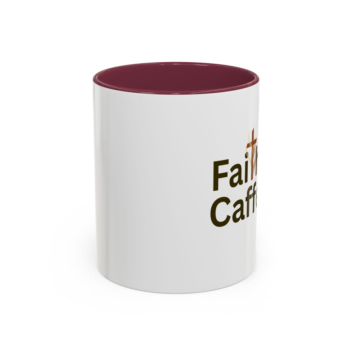 Faith & Caffeine Two-Tone Accent Mug (11oz)