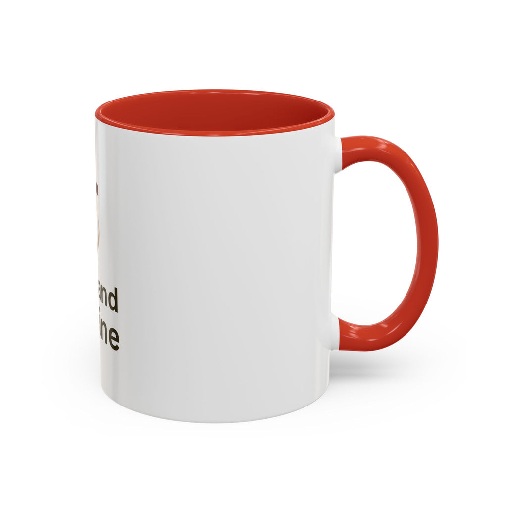 Faith and Caffeine Accent Coffee Mug — Christian Cross Coffee Cup (11/15 oz)