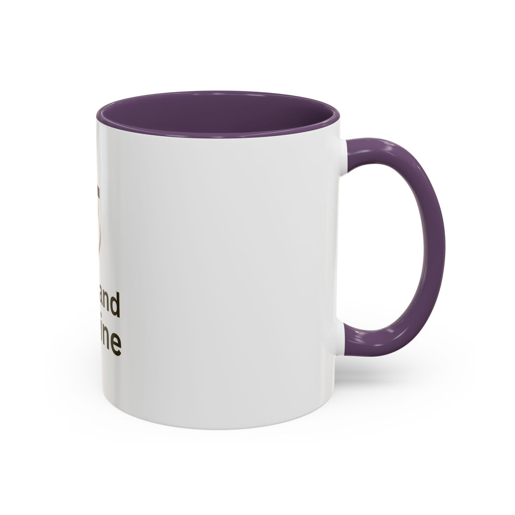 Faith and Caffeine Accent Coffee Mug — Christian Cross Coffee Cup (11/15 oz)
