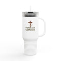 Faith and Caffeine 40oz Insulated Travel Mug