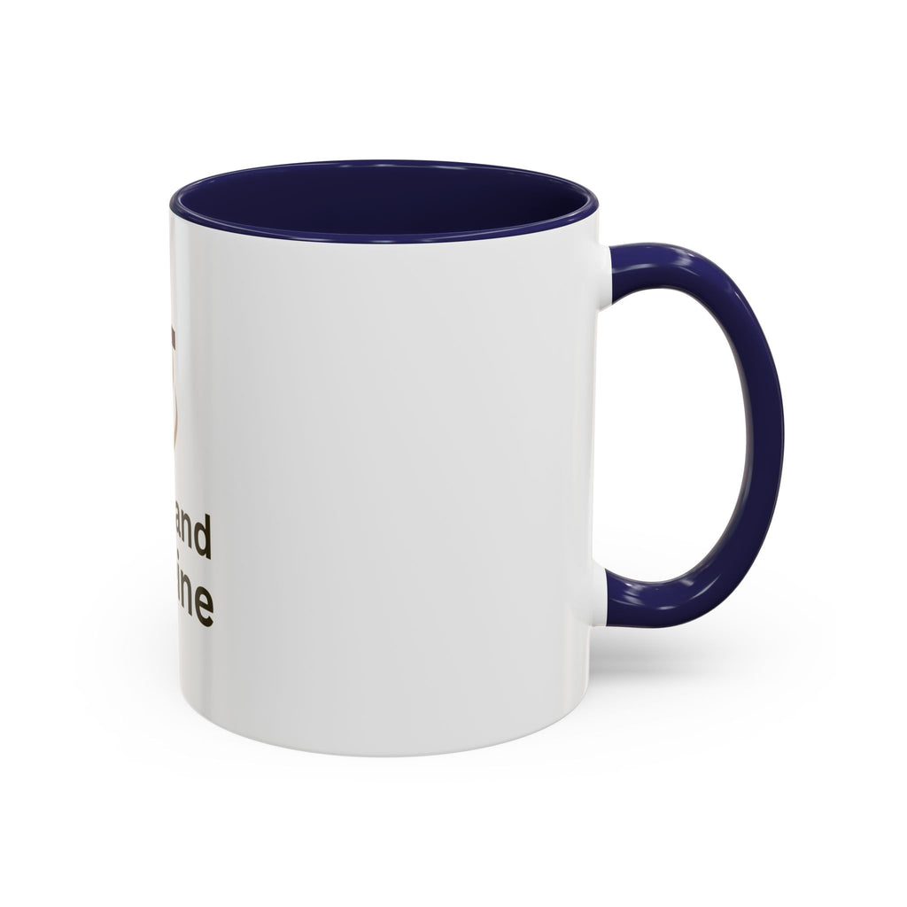 Faith and Caffeine Accent Coffee Mug — Christian Cross Coffee Cup (11/15 oz)