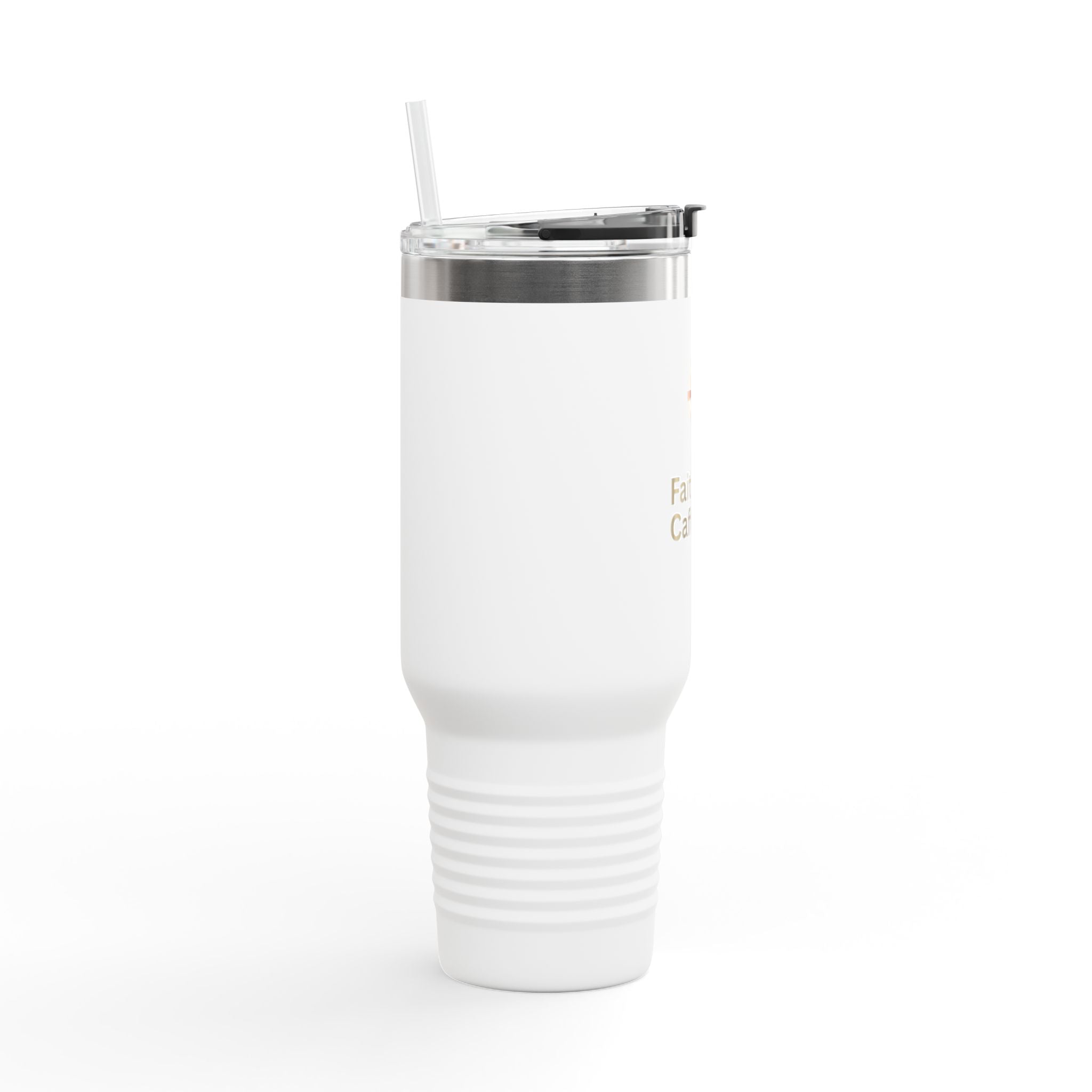 Faith and Caffeine 40oz Insulated Travel Mug